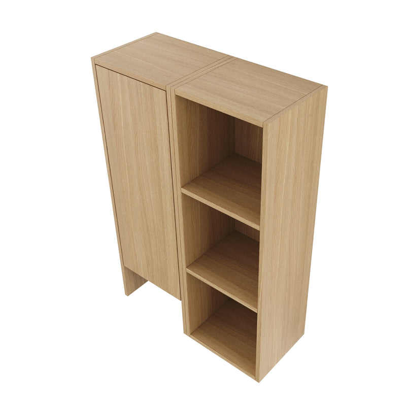 24 Inch Wall-Mounted Side Cabinet and Storage Shelves Combination by HouseOfZazla