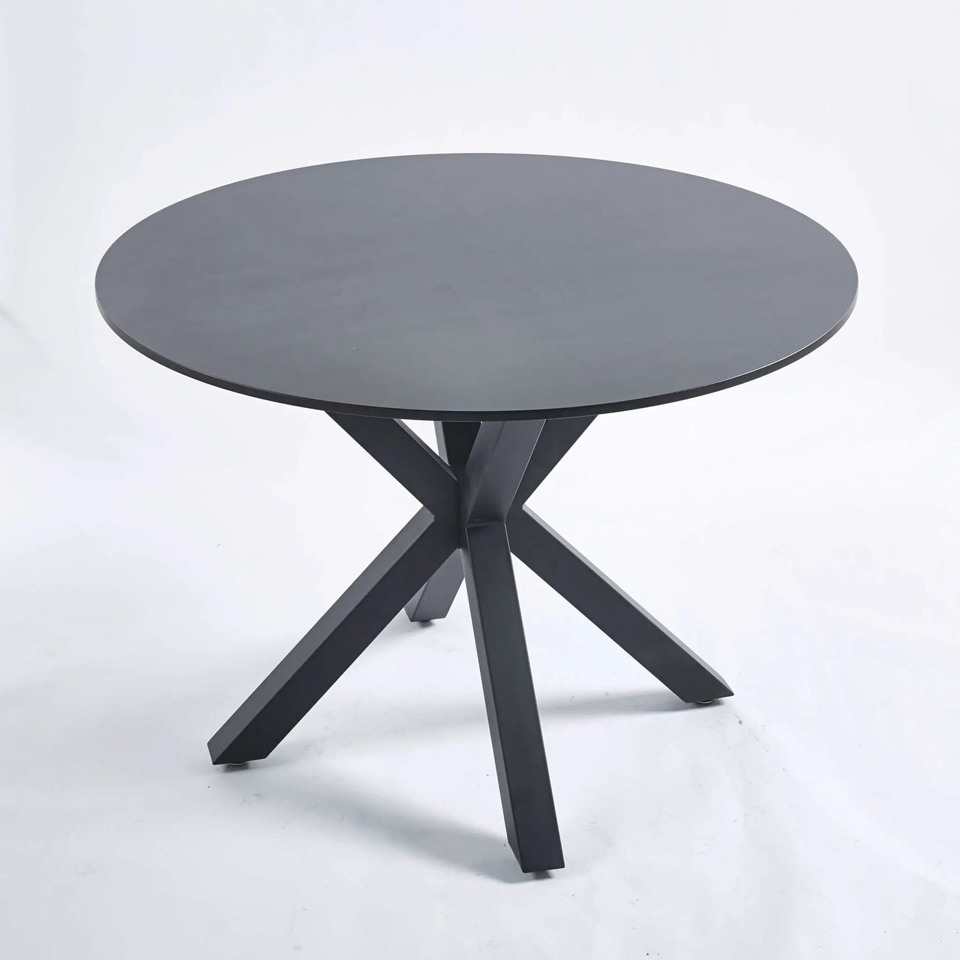 Table Mid-Century Dining Table For 4 - 6 People With Round Table Top, Pedestal Dining Table, End Table Leisure Coffee Table, Cross Leg by Unique Piece Furniture