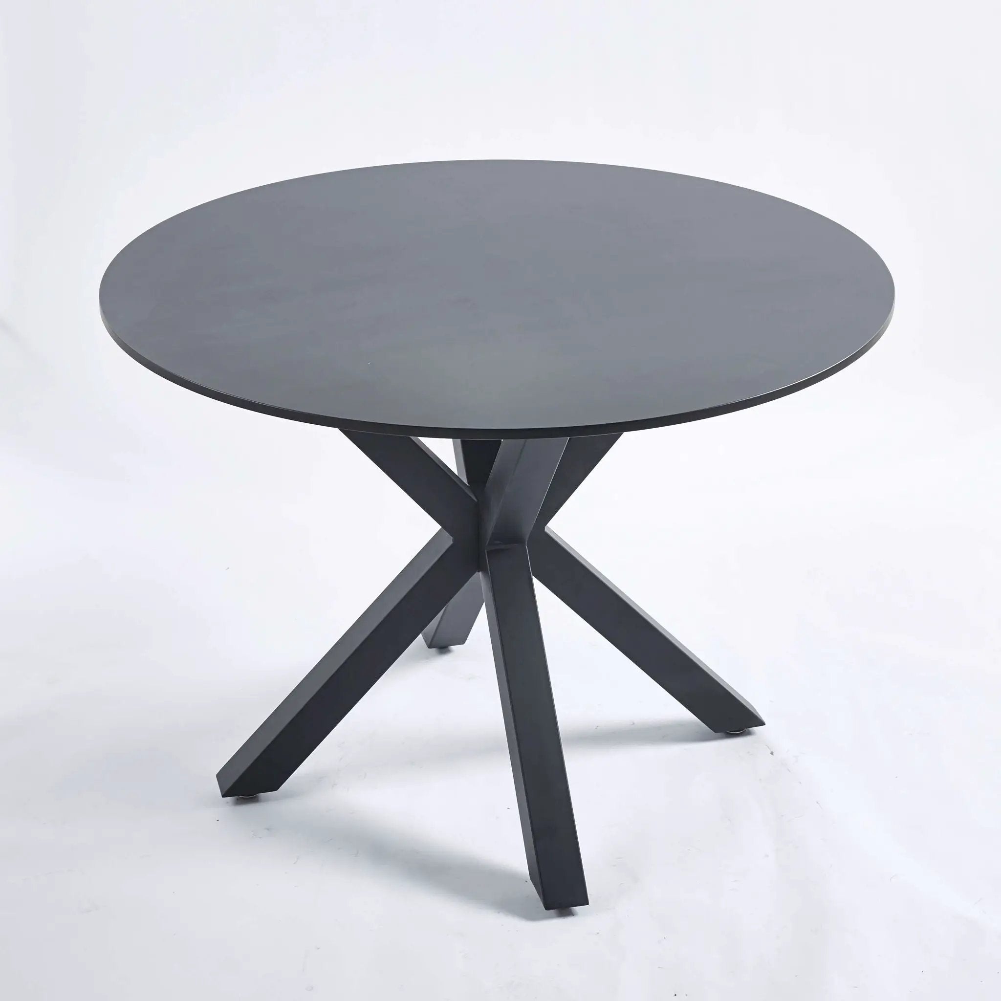 Table Mid-Century Dining Table For 4 - 6 People With Round Table Top, Pedestal Dining Table, End Table Leisure Coffee Table, Cross Leg by HouseOfZazla
