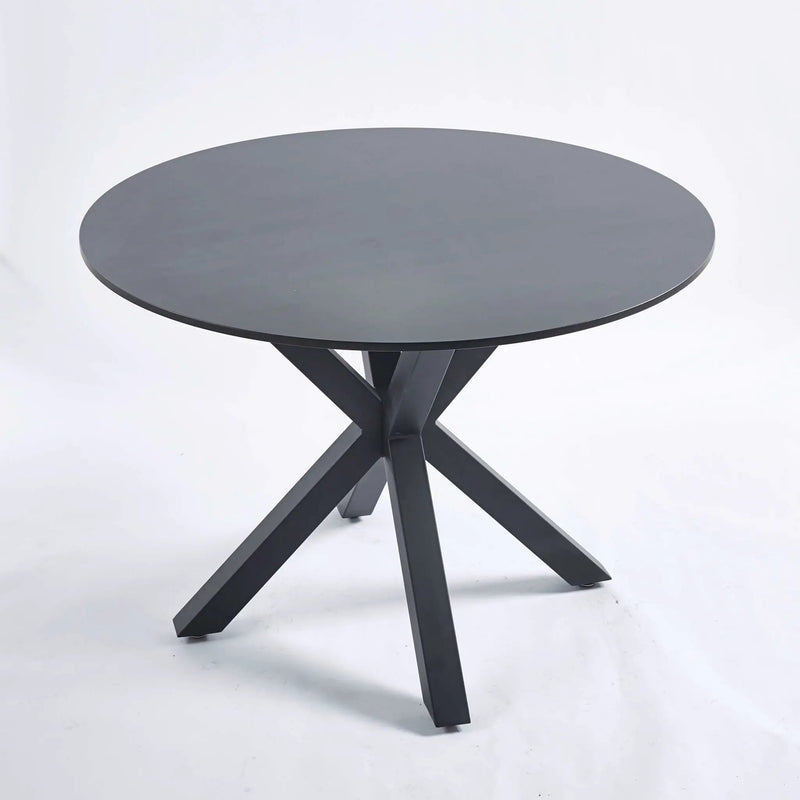 Table Mid-Century Dining Table For 4 - 6 People With Round Table Top, Pedestal Dining Table, End Table Leisure Coffee Table, Cross Leg by HouseOfZazla