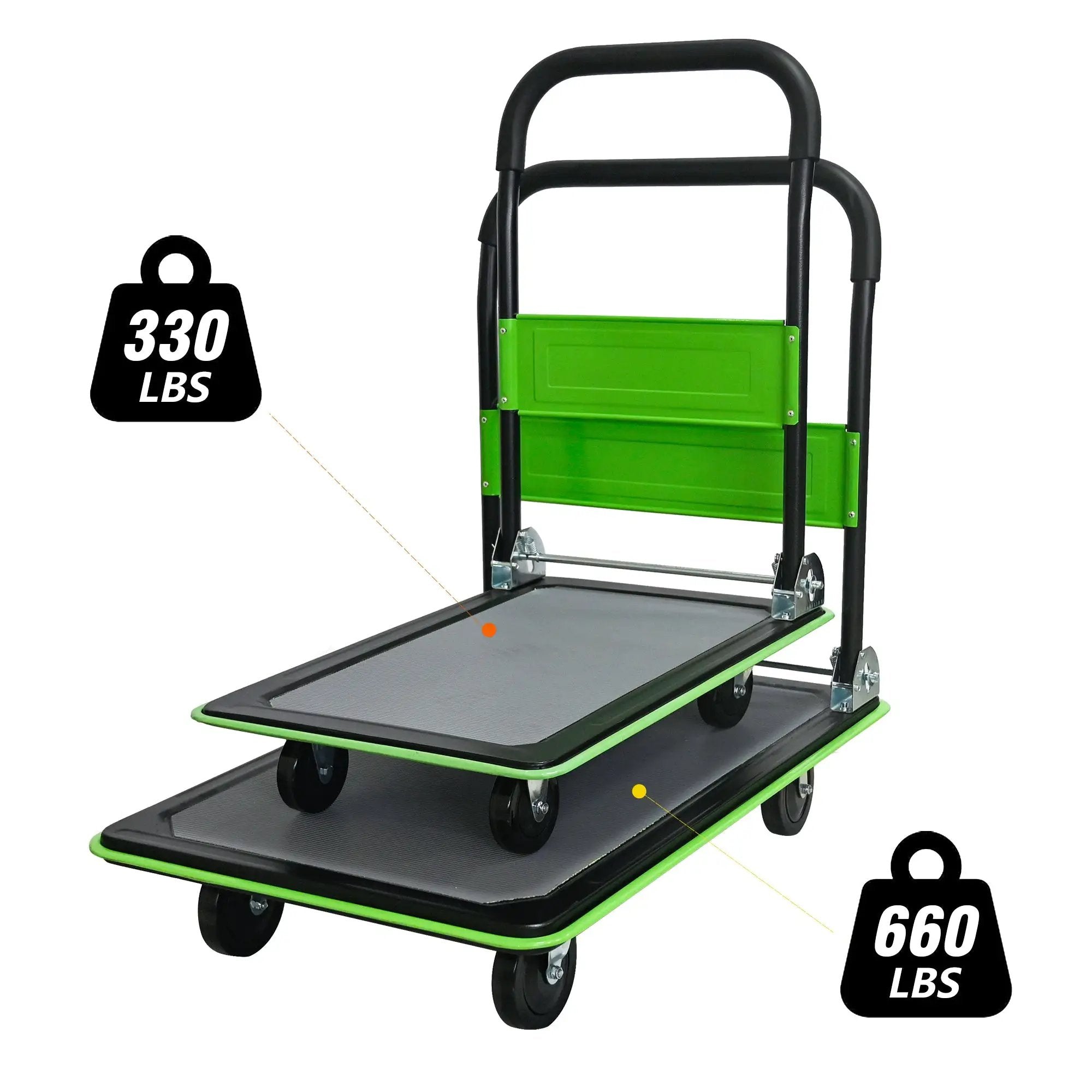 Flatbed Cart - 330lbs Heavy Duty Capacity Platform Hand Truck by HouseOfZazla