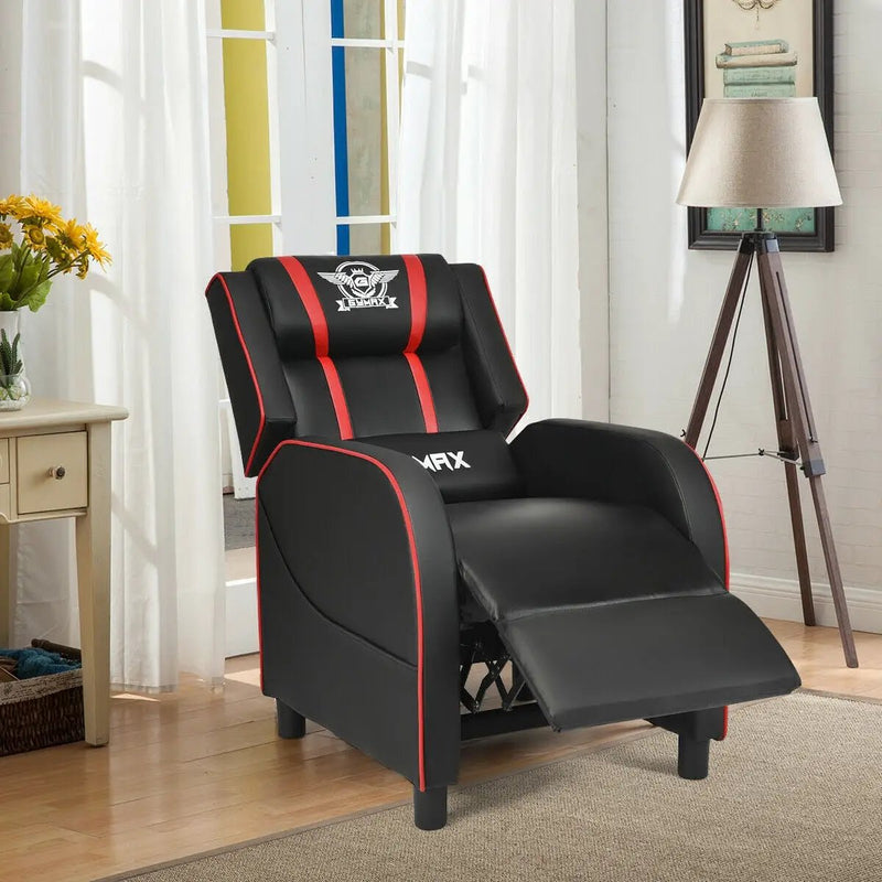 Massage Racing Gaming Single Recliner Chair by DirectDeals