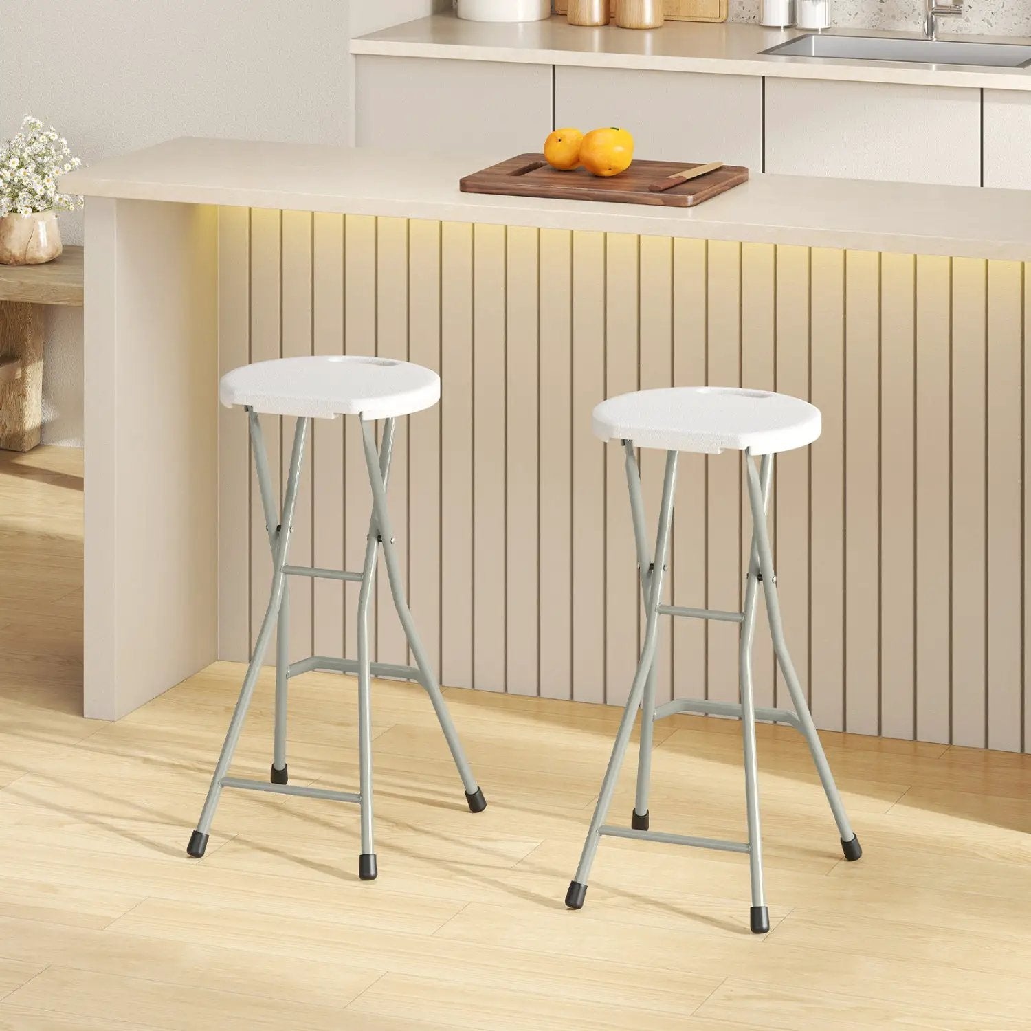 Folding Patio Dining Chairs 28" - Set of 2, 330 lbs Capacity by DirectDeals