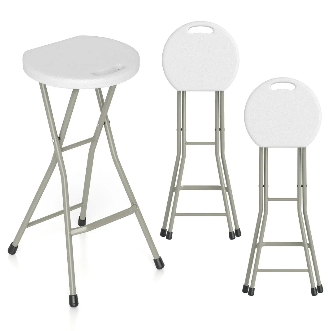 Folding Patio Dining Chairs 28" - Set of 2, 330 lbs Capacity by DirectDeals