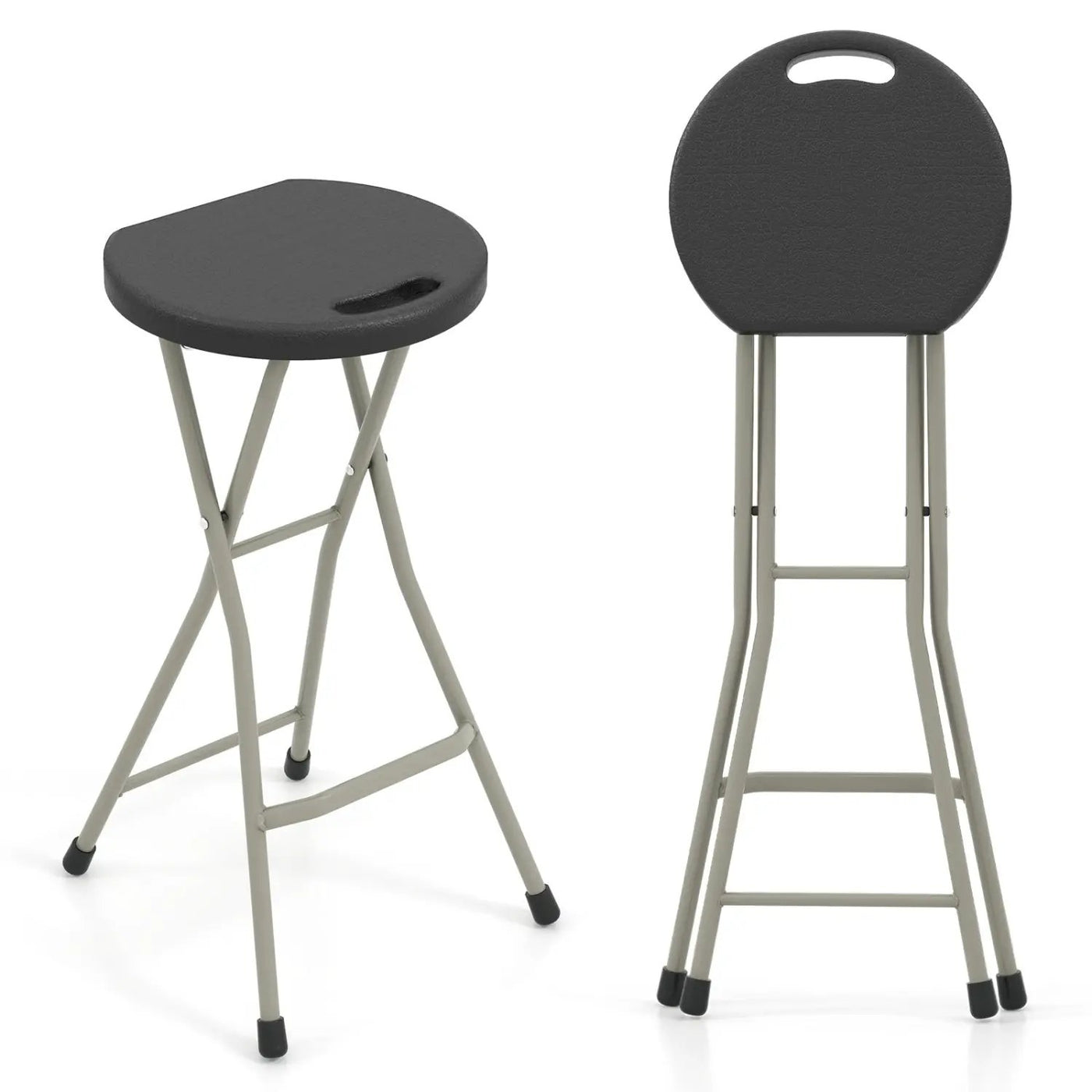 Portable Folding Stool 28 Inch - 330 lbs Capacity (2 Pack) by DirectDeals