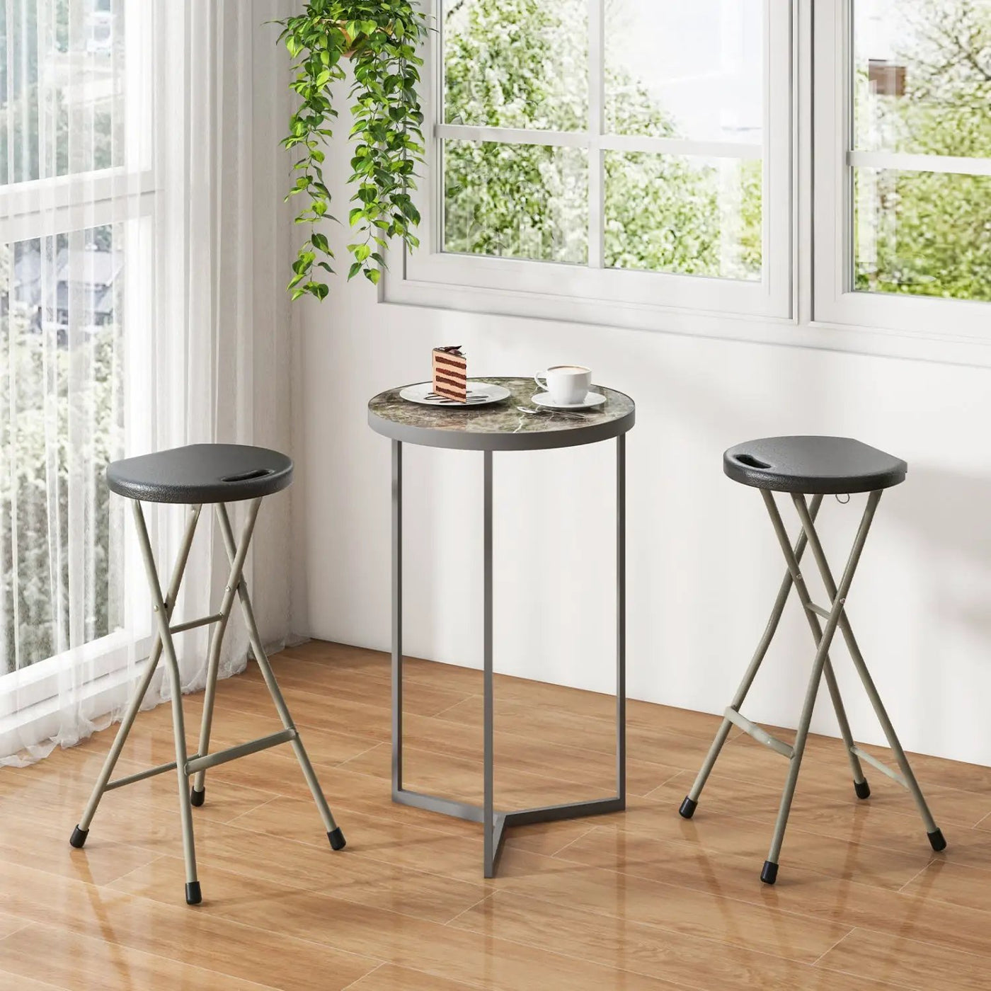 Portable Folding Stool 28 Inch - 330 lbs Capacity (2 Pack) by DirectDeals