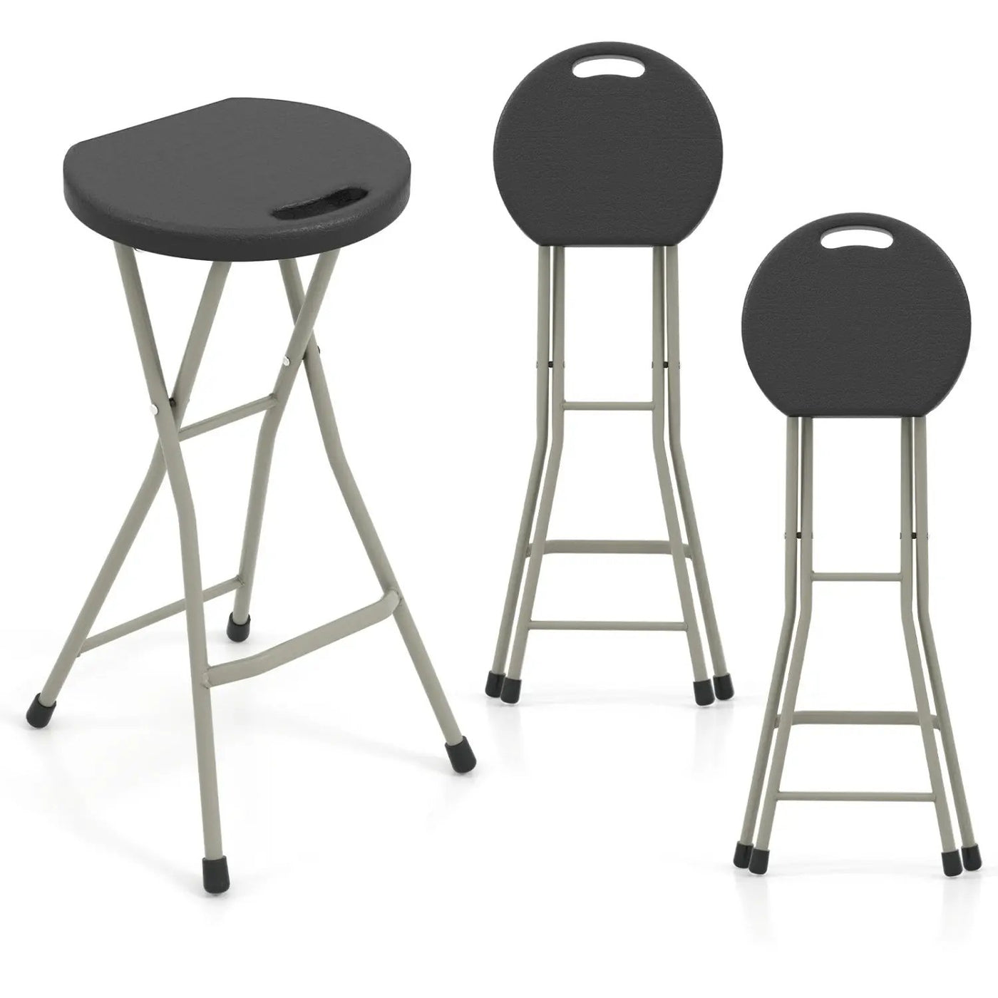 Portable Folding Stool 28 Inch - 330 lbs Capacity (2 Pack) by DirectDeals