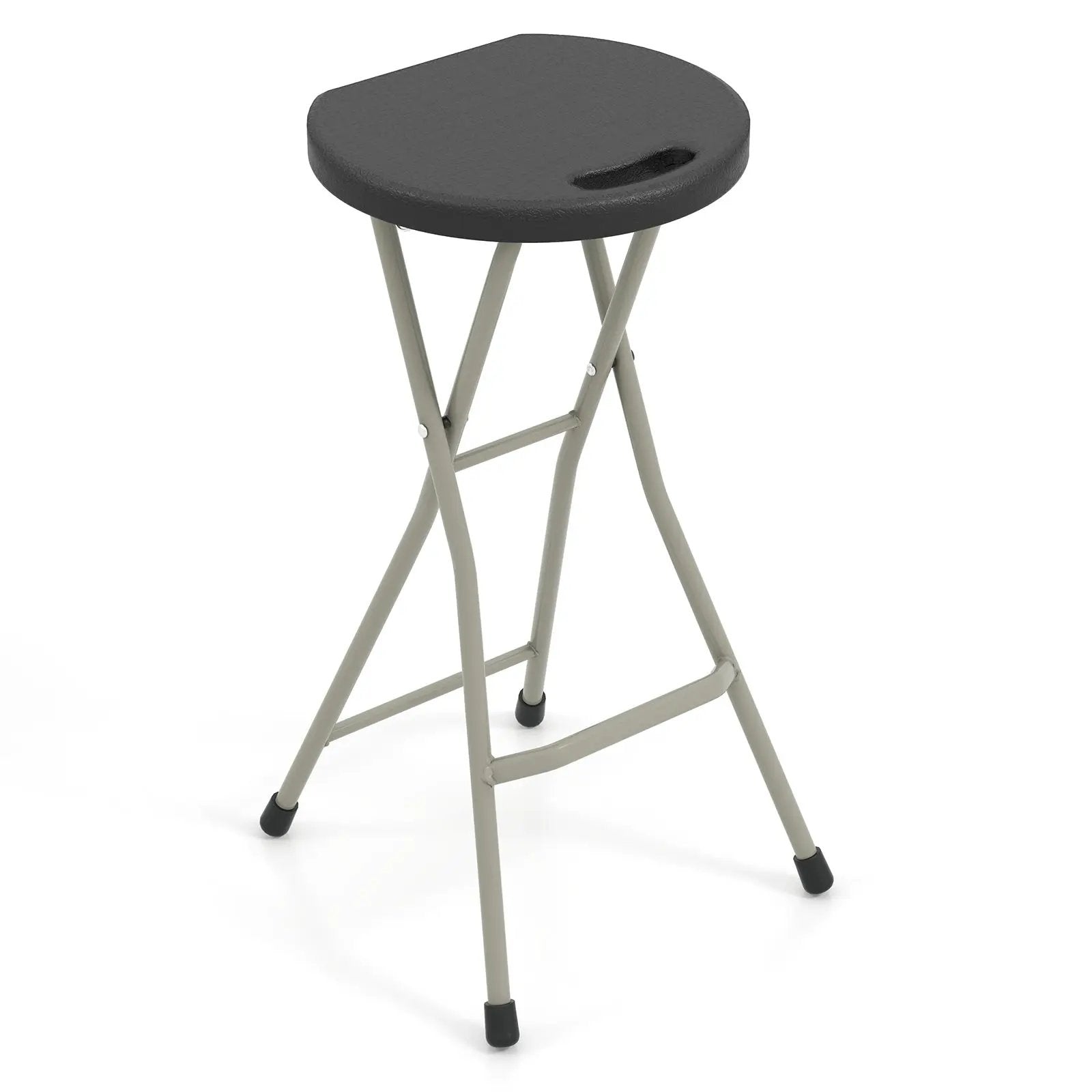 28 Inch Portable Folding Stools with 330lbs Limited Sturdy Frame by DirectDeals