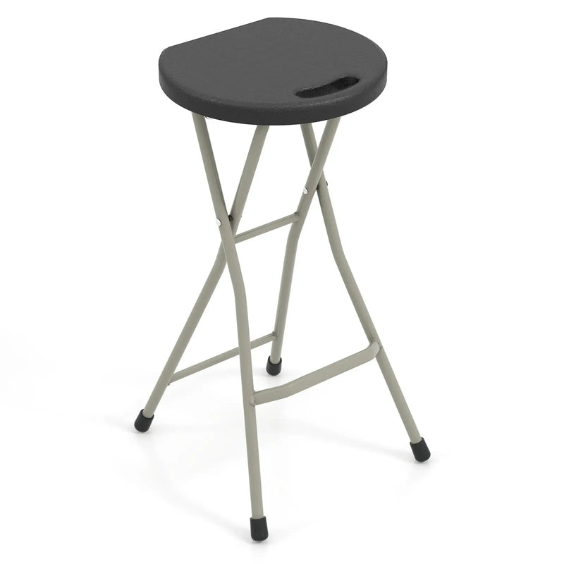 28 Inch Portable Folding Stools with 330lbs Limited Sturdy Frame by DirectDeals