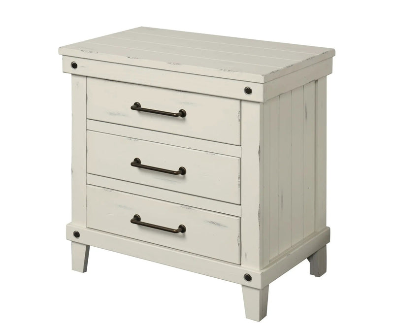 3 Drawer Elegant Nightstand - White by Unique Piece Furniture