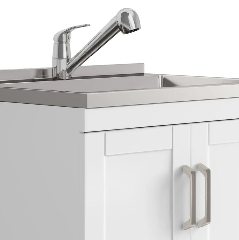 Kyle - Laundry Cabinet & Faucet And Stainless Steel Sink by Unique Piece Furniture