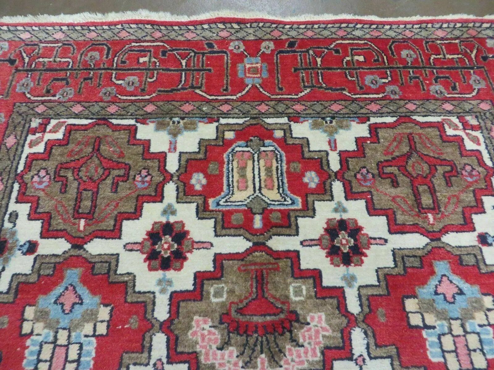 4' X 6' Antique Handmade Turkish Anatolian Wool Rug Vegetable Dyes by Jewel Rugs