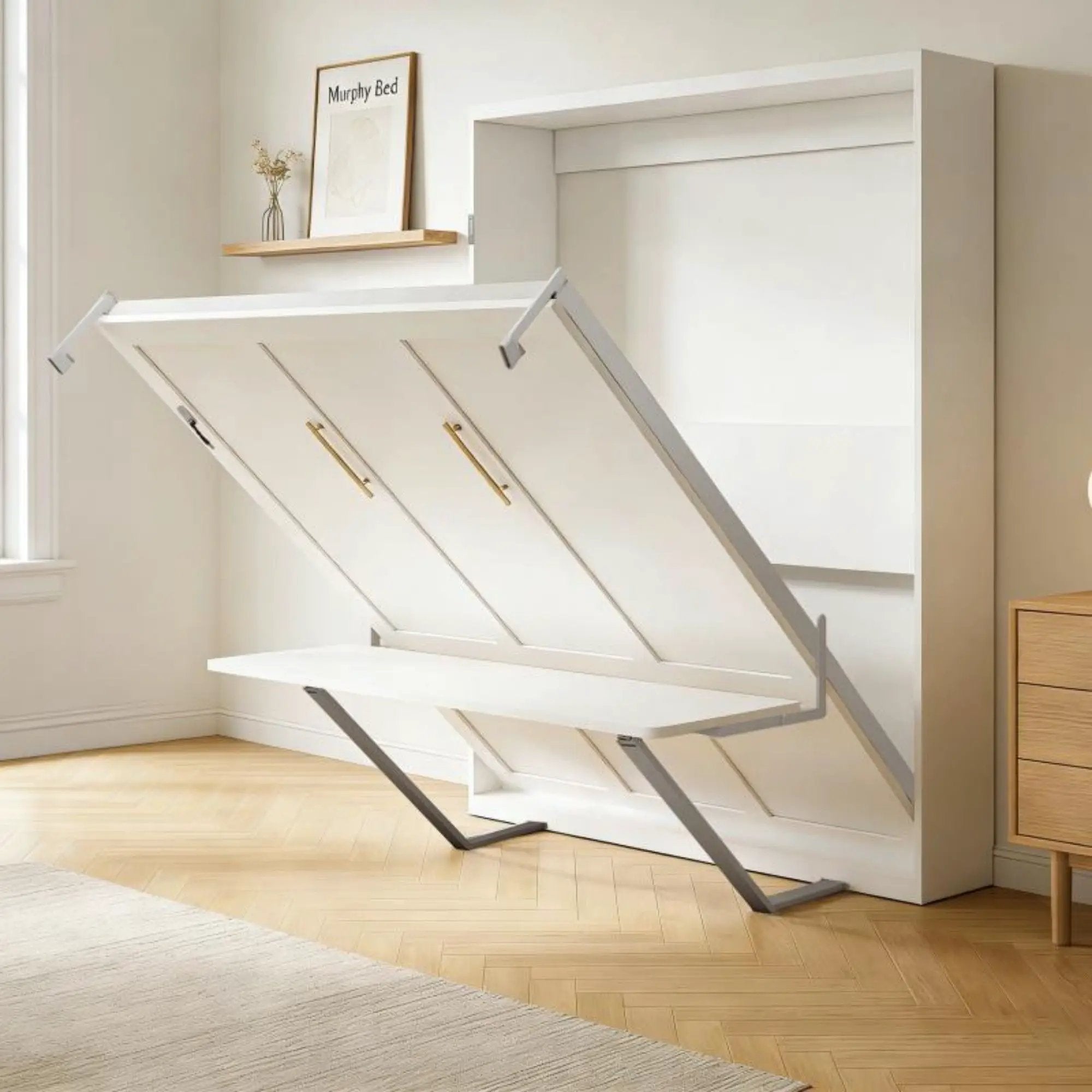 Folding Vertical Murphy Wall Bed by HouseOfZazla