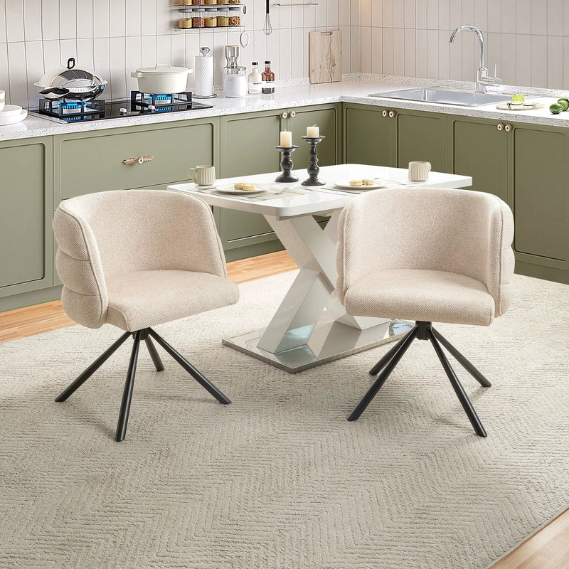 270 Degree Swivel Upholstered Desk Chairs (Set of 2) by Unique Piece Furniture