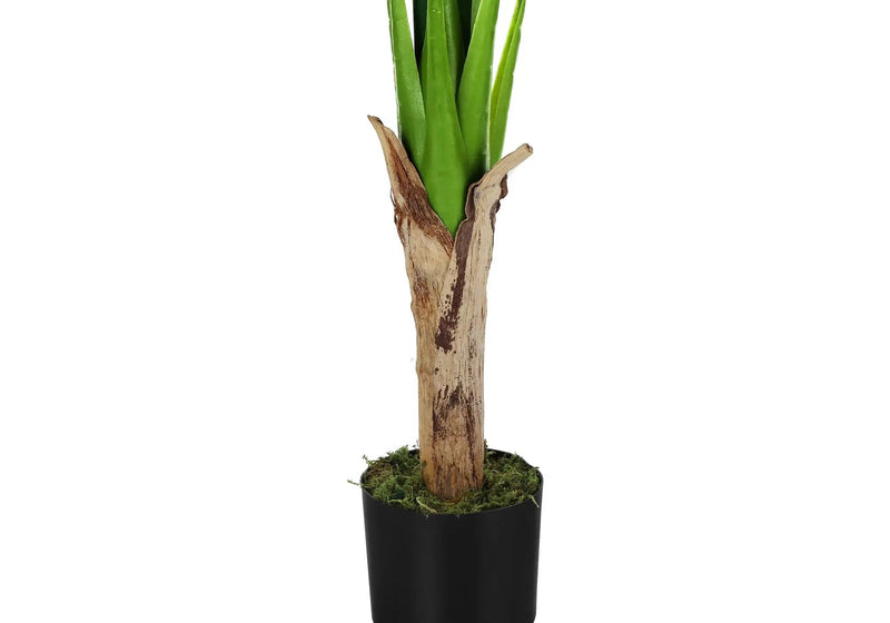 43" Tall, Artificial Plant, Banana Tree, Indoor, Faux, Fake, Floor, Greenery, Potted, Real Touch, Decorative - Green / Black by Unique Piece Furniture