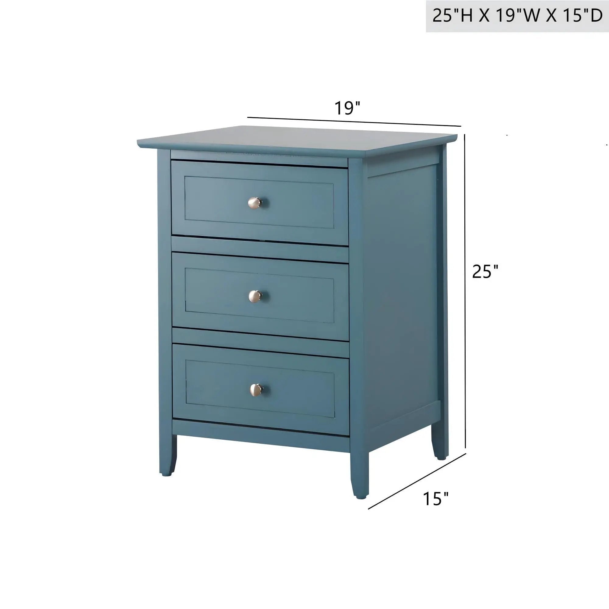Daniel - 3 Drawer Nightstand by HouseOfZazla