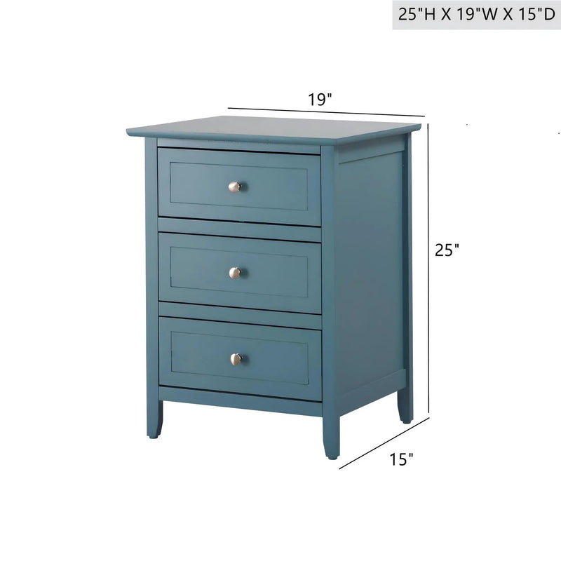 Daniel - 3 Drawer Nightstand by HouseOfZazla