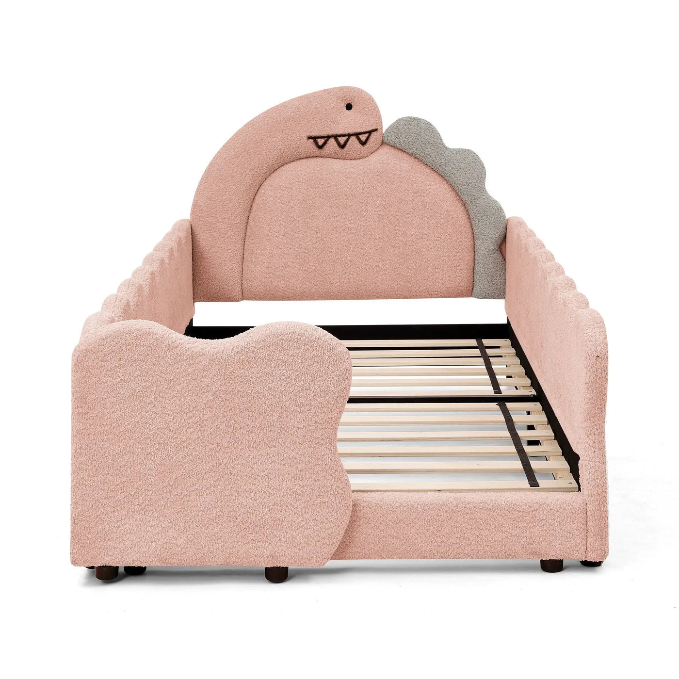 Cute Dinosaur Shaped Bed With Safety Guardrail, Toddler Frame by Unique Piece Furniture
