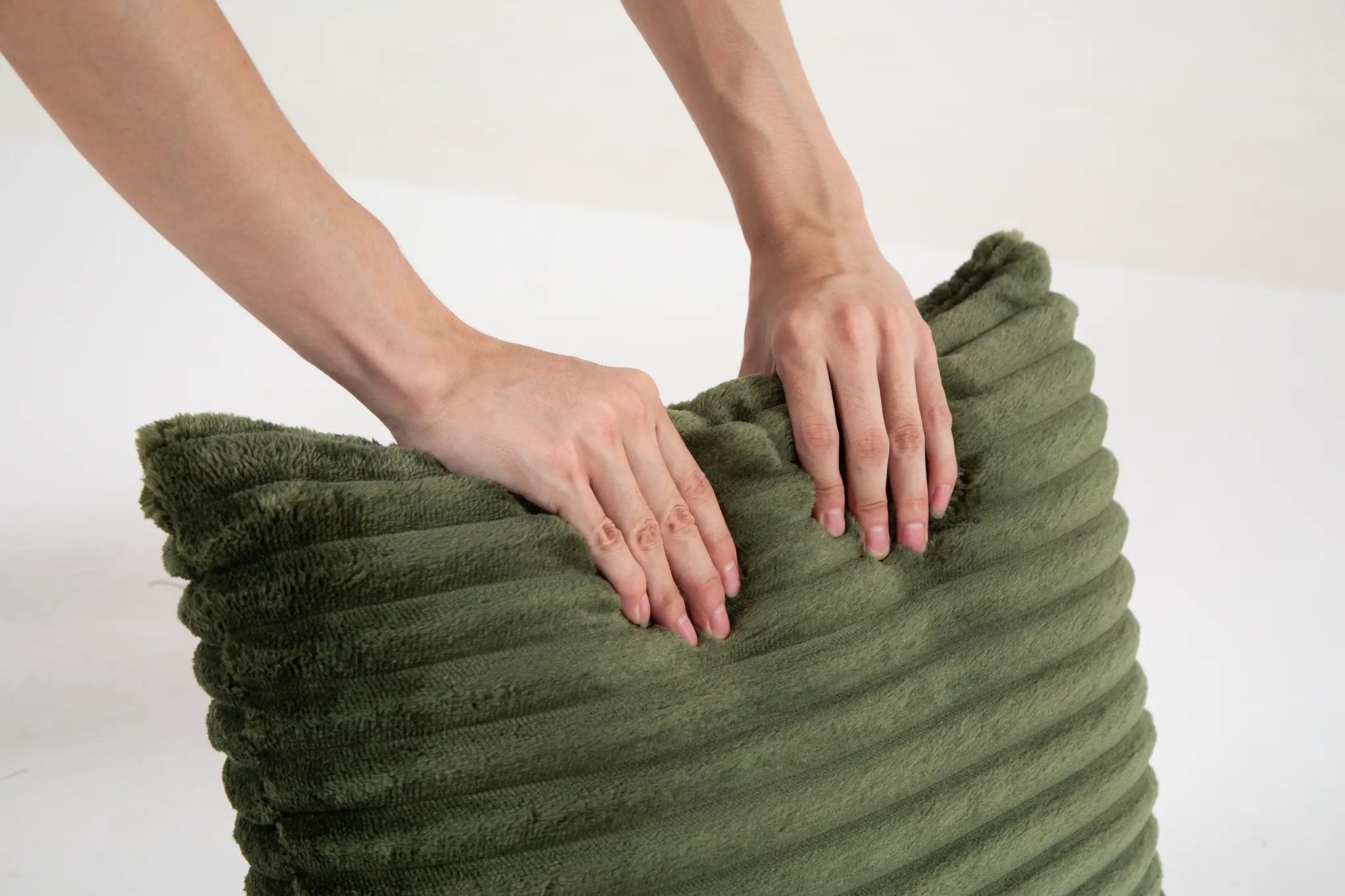 Cozy Corduroy 2-Seater Sofa with Lumbar Pillows by HouseOfZazla