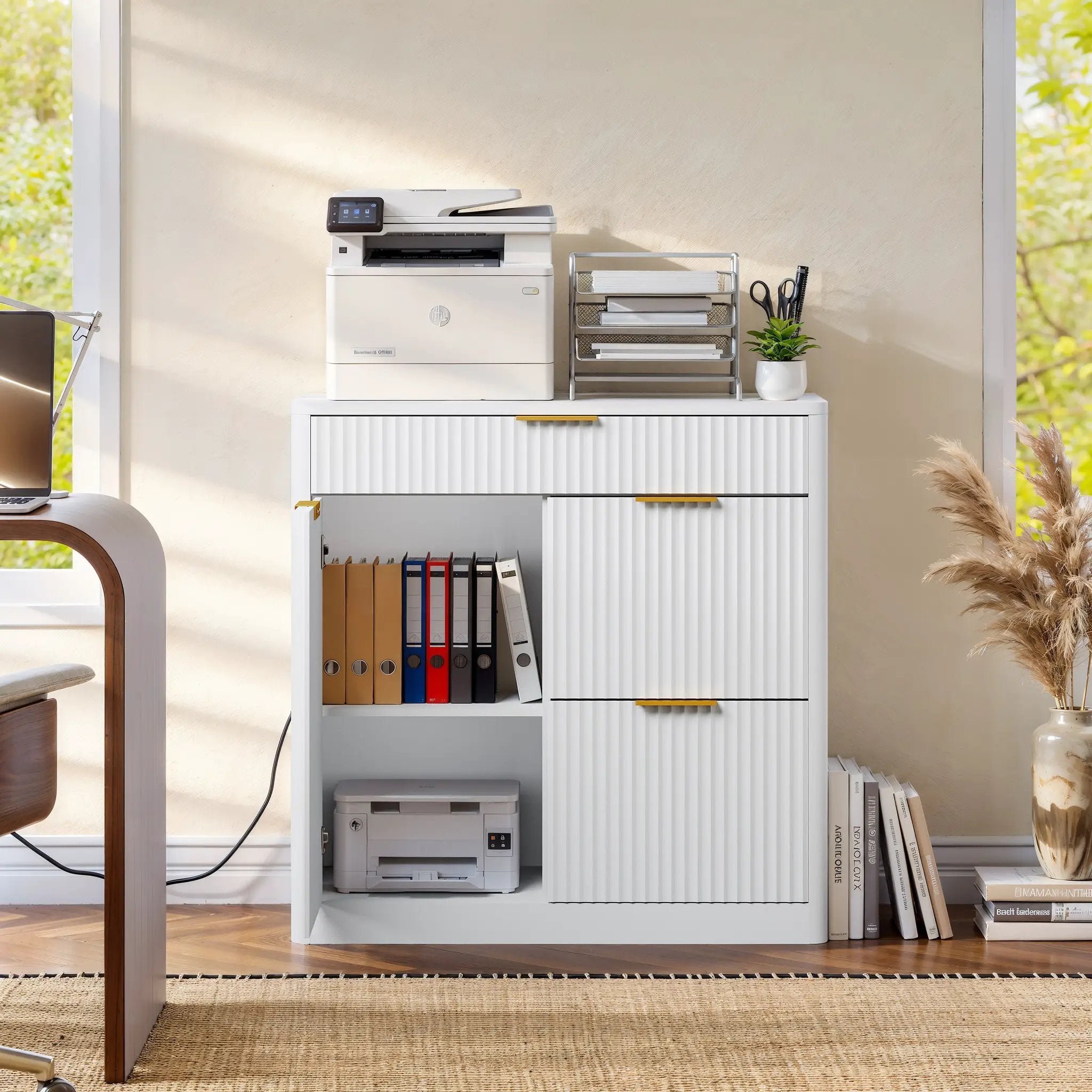 Freestanding Office File Cabinet with Built-in Charging Station by HouseOfZazla