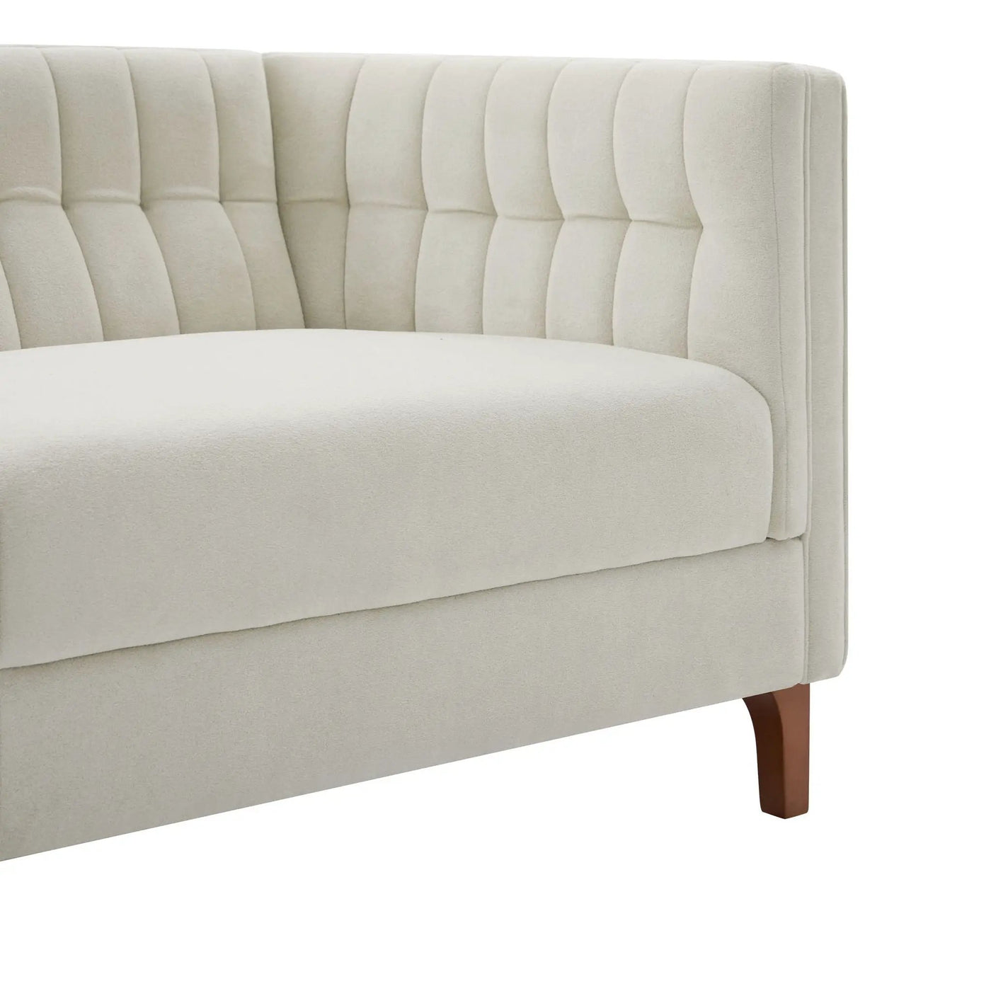 Modern 3 Seater Sofa Upholstered Couch with Curved Armrests by HouseOfZazla