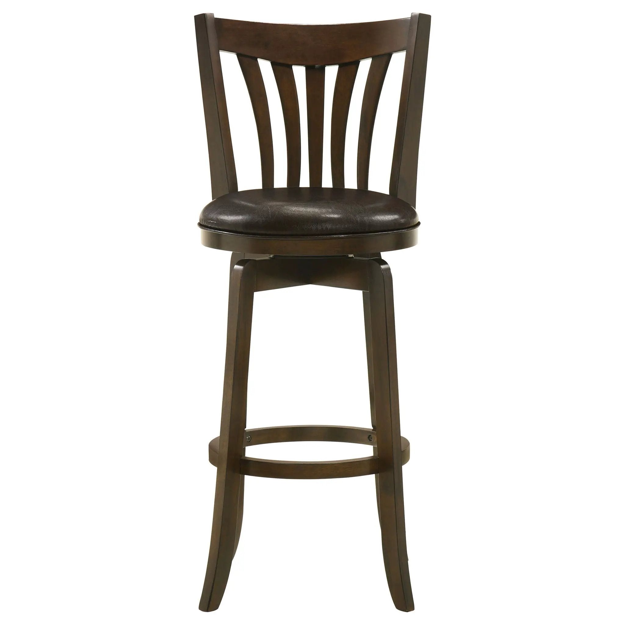 Lambert Wood Pub Height Swivel Bar Chair Dark Cherry by Unique Piece Furniture
