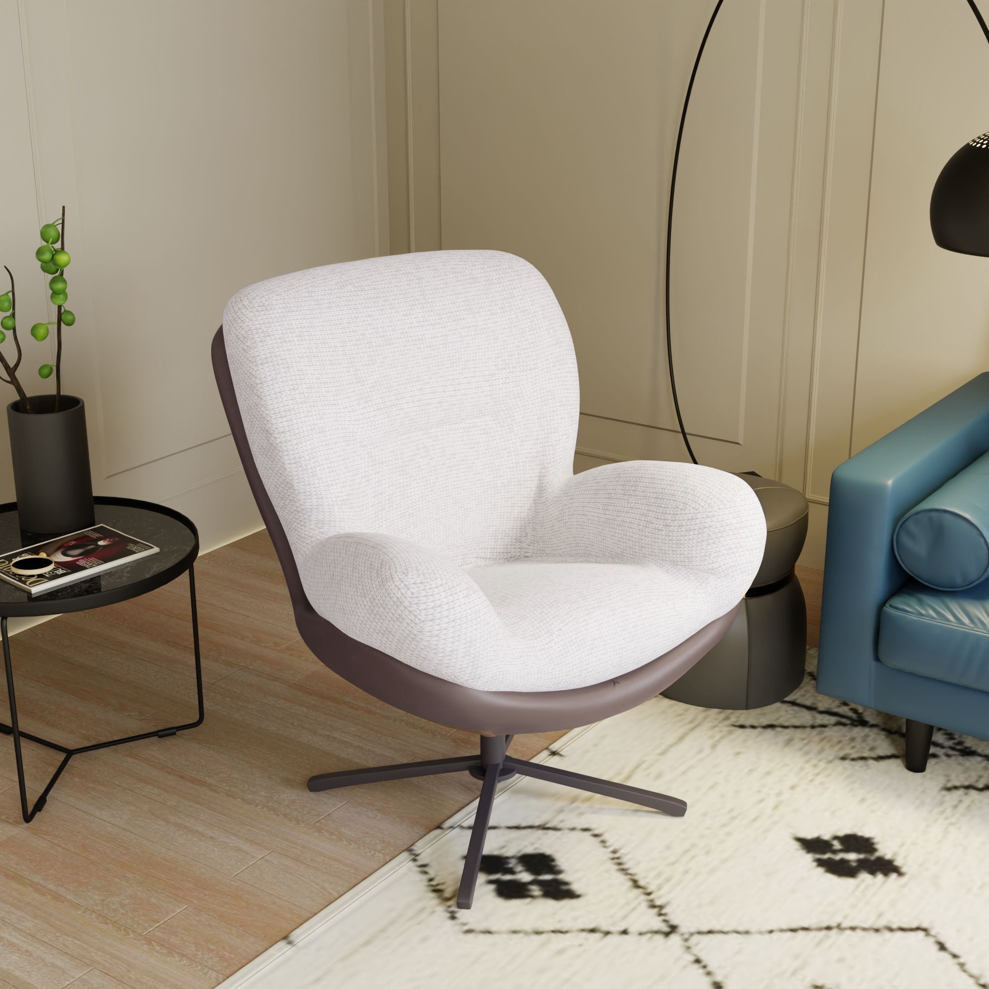 360° Swivel Office Chair, No Wheels by HouseOfZazla