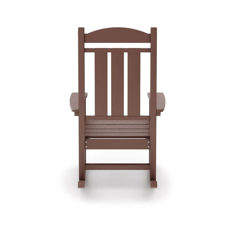 Traditional Porch Rocker Classic HDPE Poly Lumber For Porch, Patio, And Garden Comfort by Unique Piece Furniture