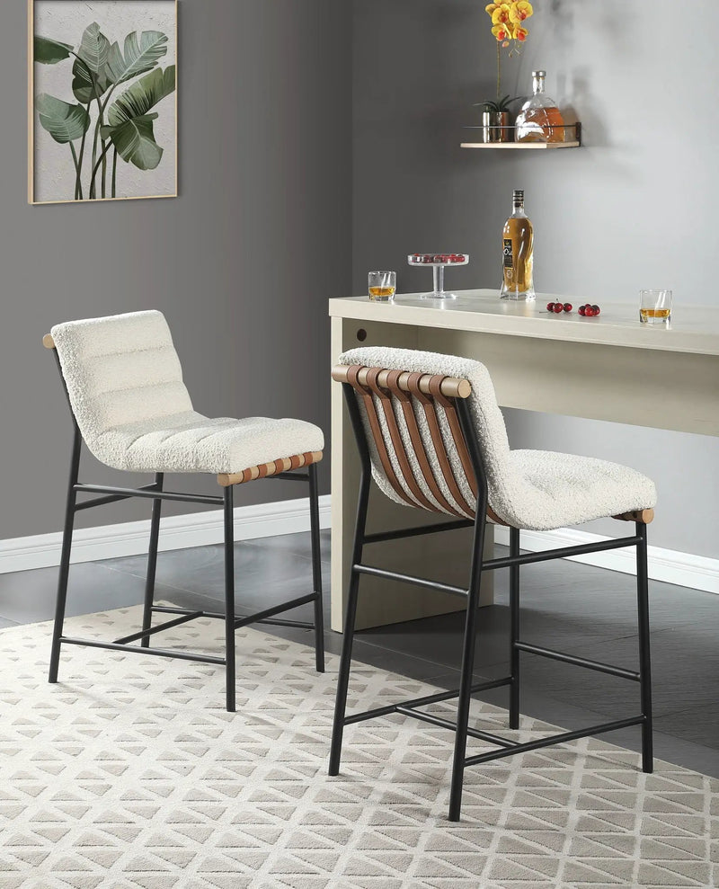 Lahni - 17" Boucle Fabric Counter Height Chair by HouseOfZazla