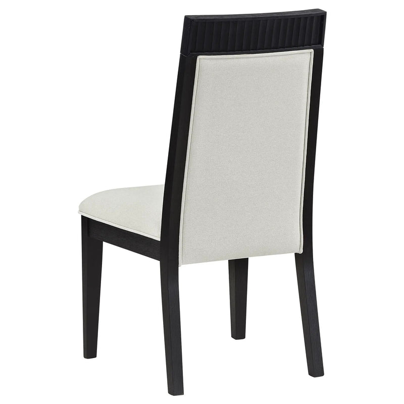 Brookmead Dining Side Chair Ivory and Black (Set of 2) by Unique Piece Furniture