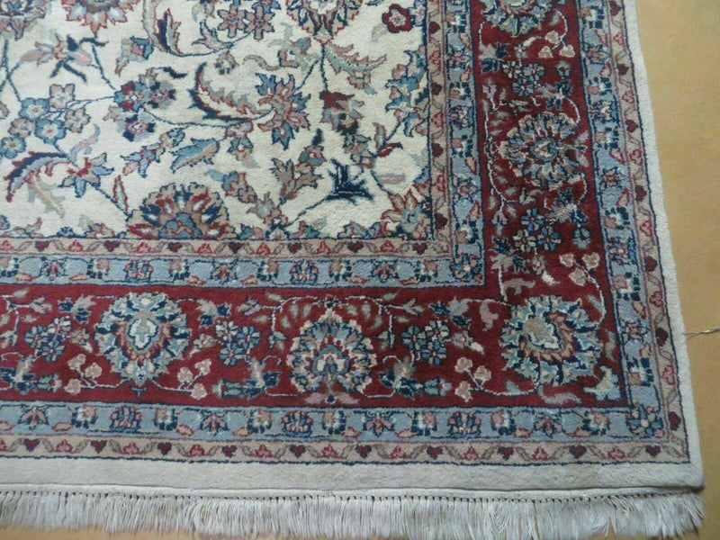 6' X 9' Vintage Handmade Fine Chinese Floral Oriental Wool Rug Carpet Beige by Jewel Rugs