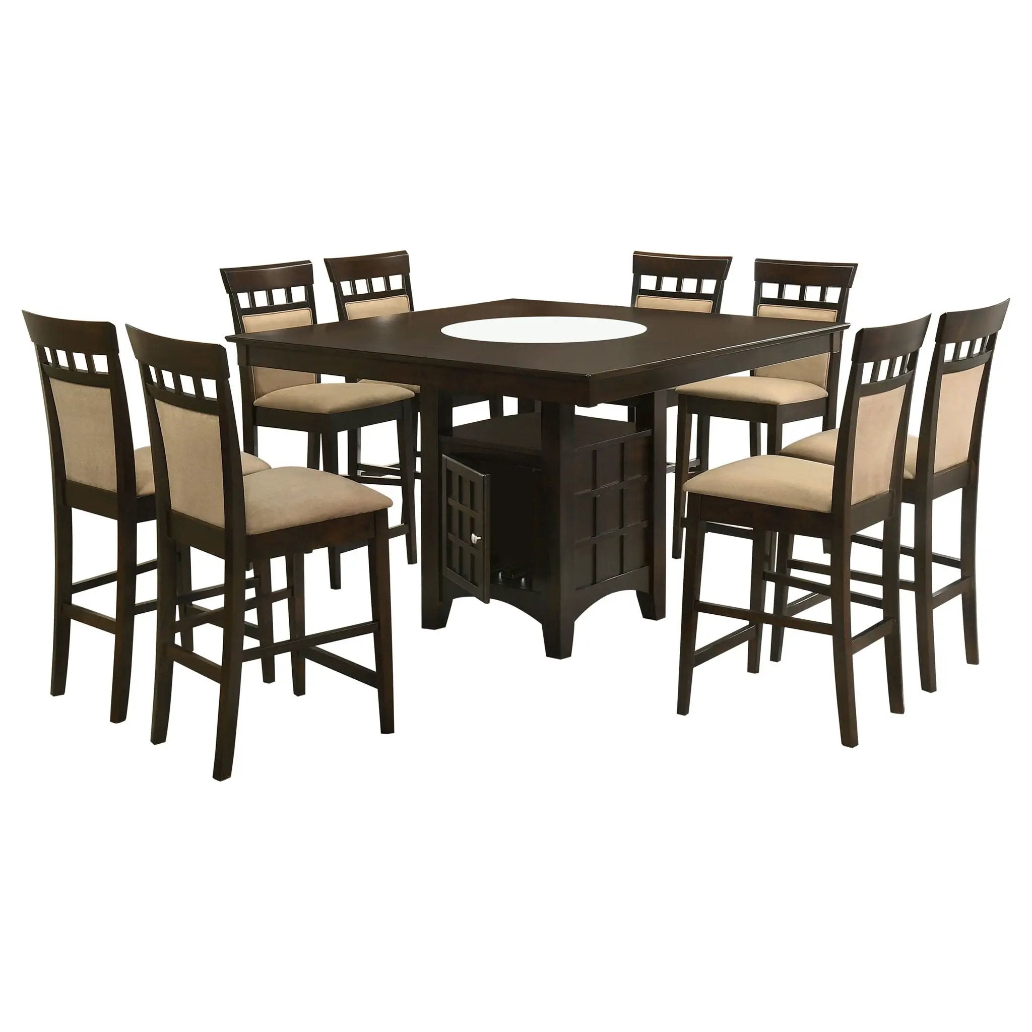 Gabriel 9-piece Square Counter Height Dining Set Cappuccino by Unique Piece Furniture