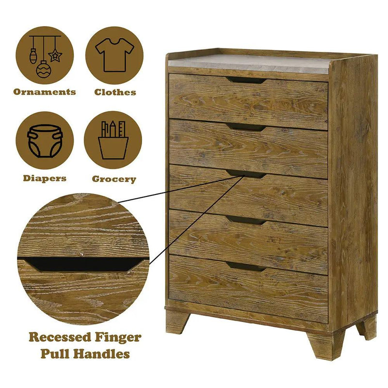 Garcia - Chest - Light Brown by Unique Piece Furniture