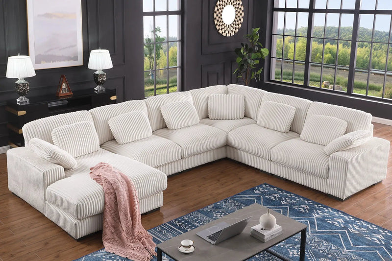 Nadine - Modular Corner Sectional Sofa With Left Facing Chaise by Unique Piece Furniture