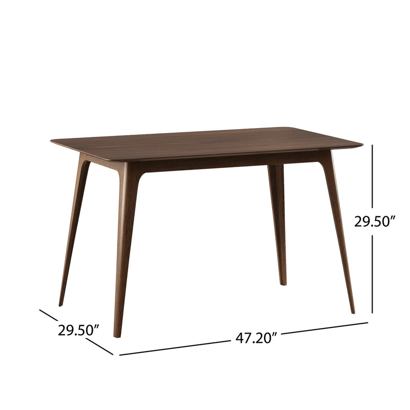 5 Piece Dining Set With Table And Upholstered Chairs - Light Beige / Walnut by HouseOfZazla