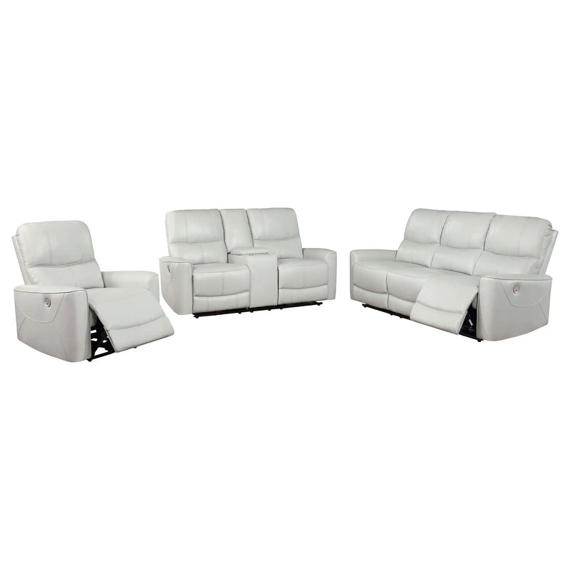 Greenfield 3-piece Power Reclining Sofa Set Dove Grey by Unique Piece Furniture