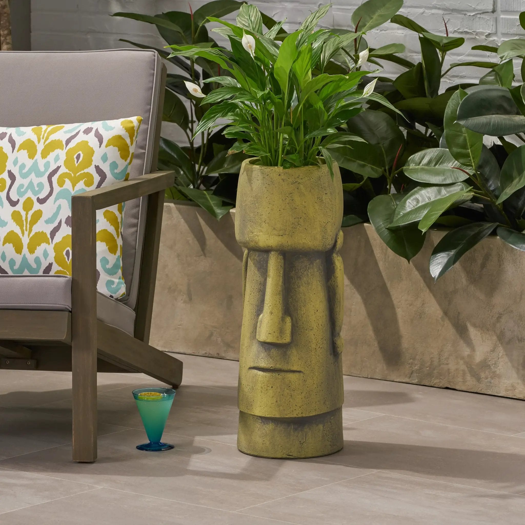 Glacier Cast Stone Urn by HouseOfZazla