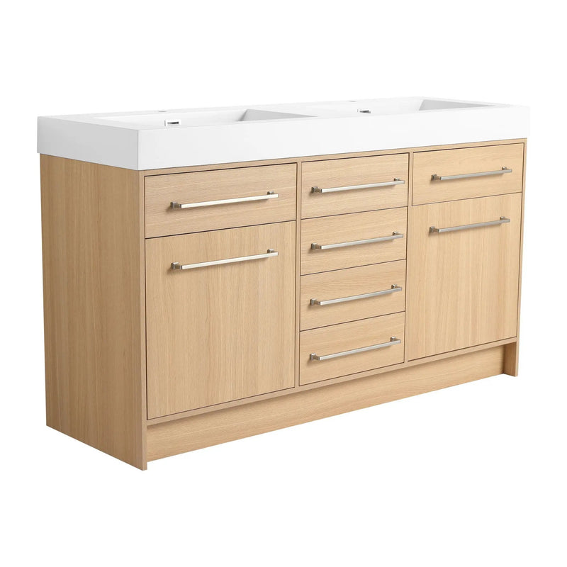 Freestanding Bathroom Vanity With Resin Sink, Soft-Closing Doors And Drawers by Unique Piece Furniture
