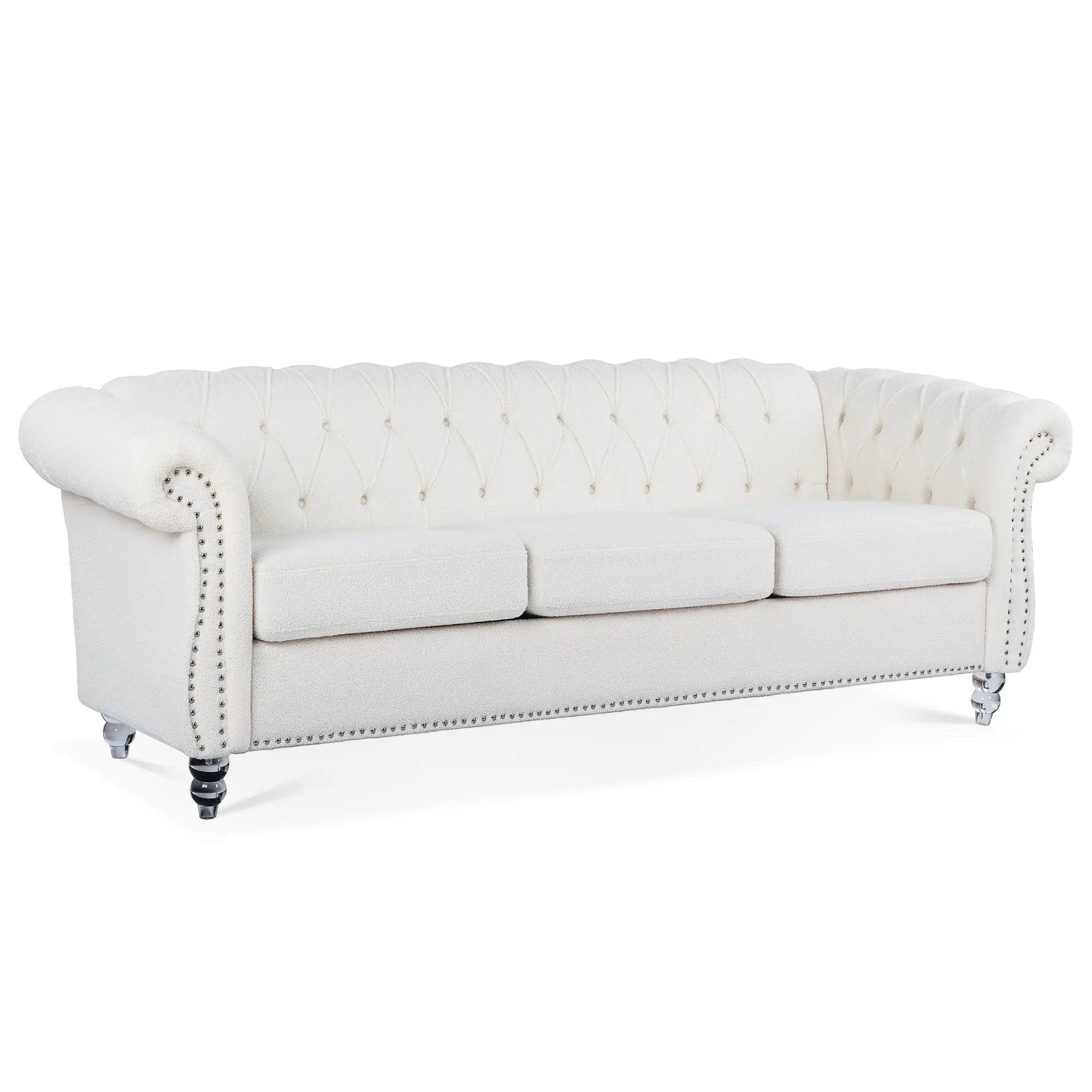 Rolled Arm Chesterfield 3 Seater Sofa by Unique Piece Furniture