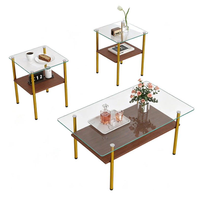 Coffee Table and End Tables Set of 3 by HouseOfZazla
