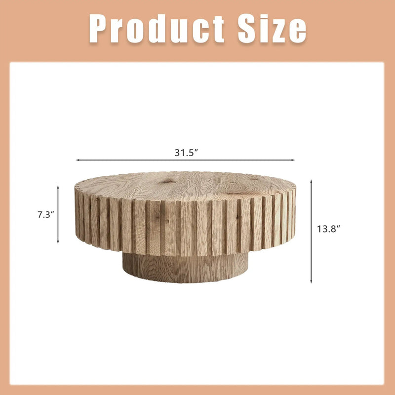 Modern Minimalist Circular Coffee Table 31.4'' by HouseOfZazla