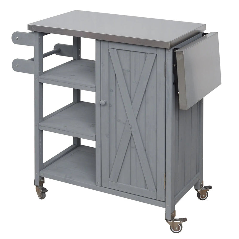 Foldable Outdoor Kitchen Island Patio Kitchen Cart by HouseOfZazla