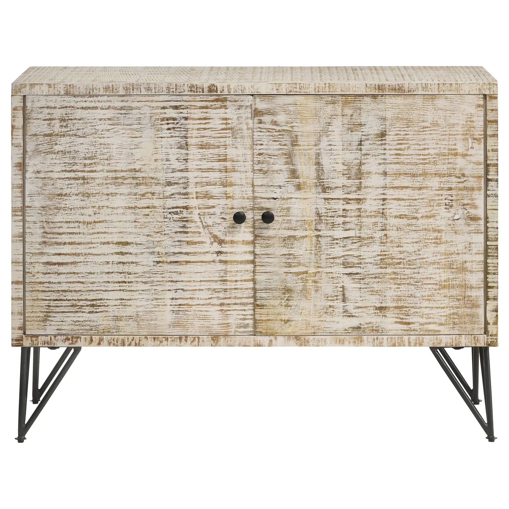 Eileen 2-door Wood Storage Accent Cabinet White Washed by Unique Piece Furniture