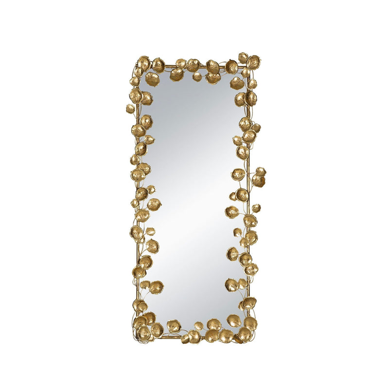 Full Length Floor Mirror with Gold Leaf Accents - Gold, photo 3 of 10