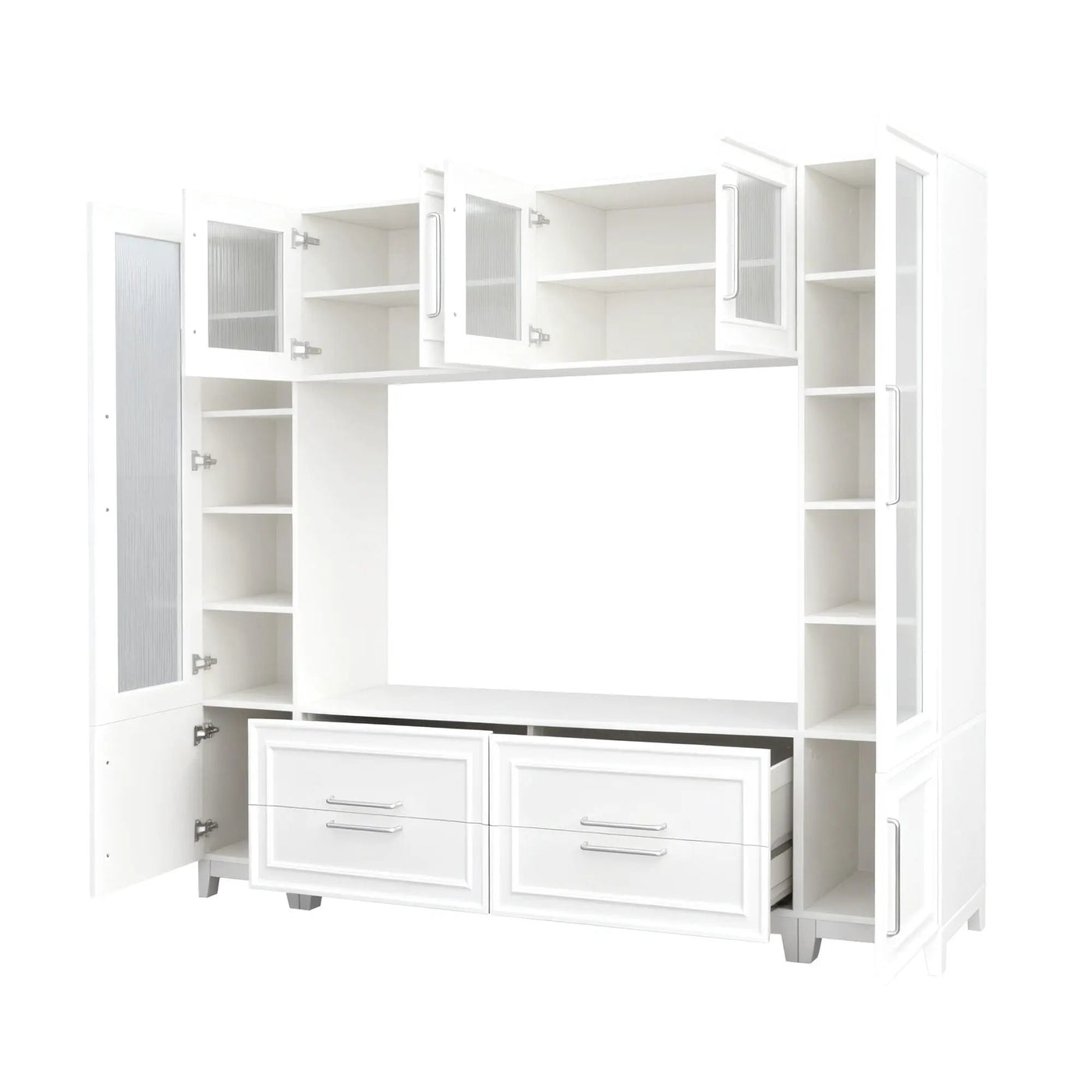 Wall Unit Modern Entertainment Center With Glass Doors by Unique Piece Furniture