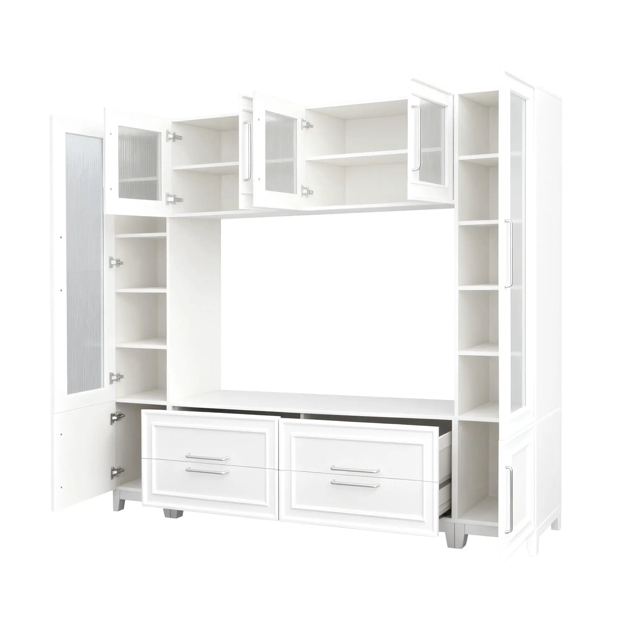 Wall Unit Modern Entertainment Center With Glass Doors by Unique Piece Furniture
