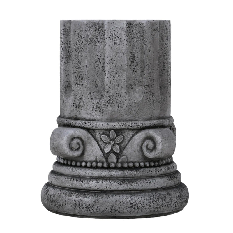 Outdoor End Table, Round Side Table For Patio And Garden - Antique Gray by Unique Piece Furniture