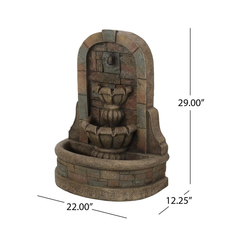 Alora 29-Inch Tall Outdoor Weather-Resistant Faux Stone Floor Fountain (SAK63421) by SAKSBY WHOLESALE
