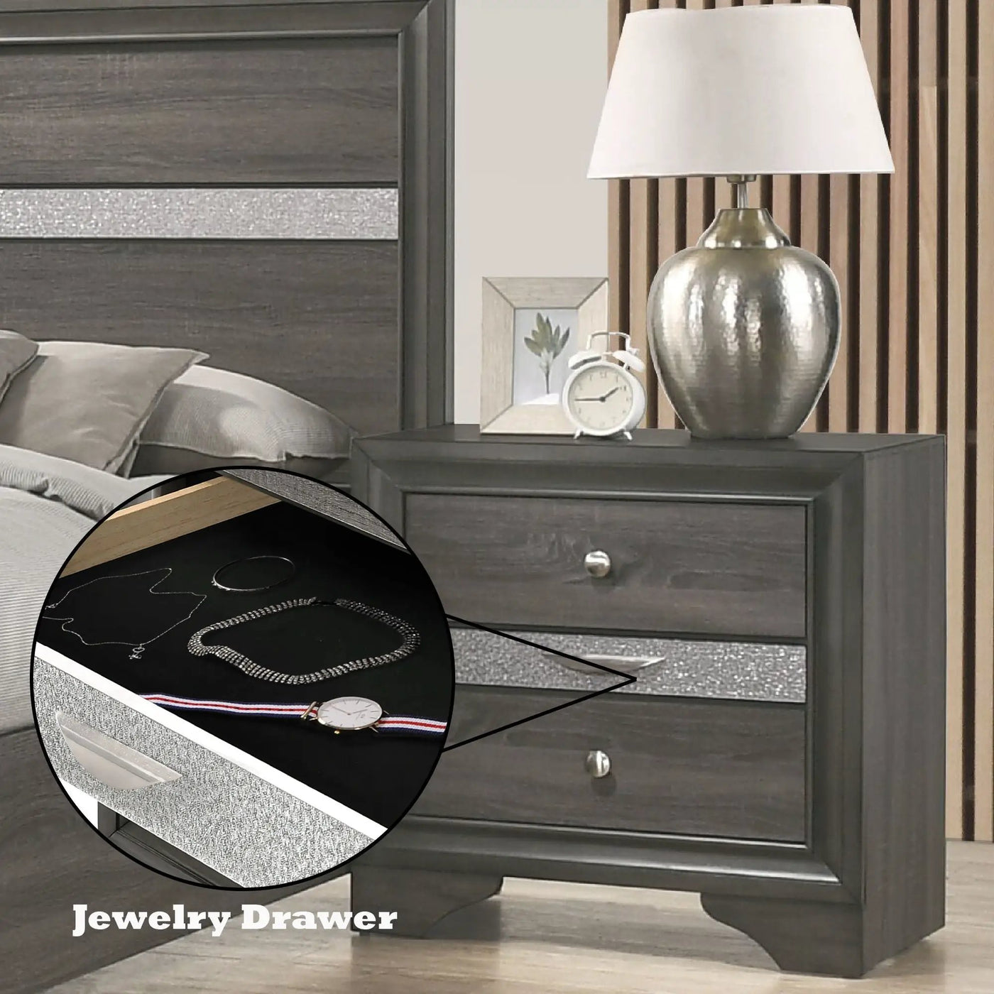 Naima - Chic Design Nightstand by Unique Piece Furniture