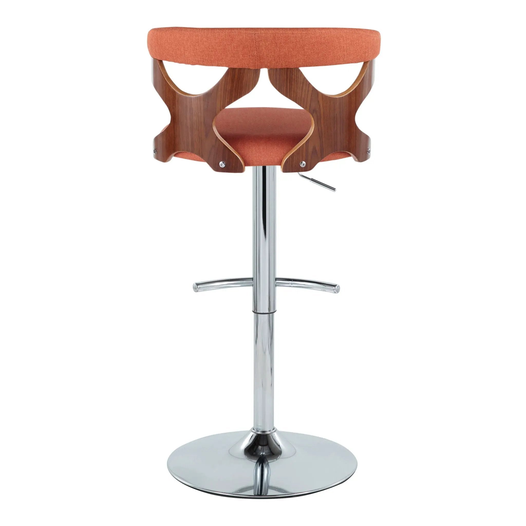 Gardenia - Mid Century Modern Adjustable Barstool With Swivel With Rounded T Footrest (Set of 2) by Unique Piece Furniture